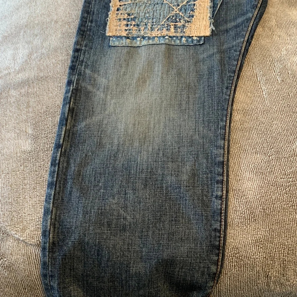 Polo by Ralph Lauren Patchwork Distressed Blue Men's Jeans - Picture 6 of 14